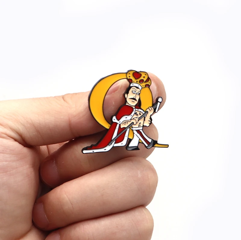 Singer Style Brooches Enamel Pin for Boys Girls Lapel Pin Hat/bag Denim Jacket Women Brooch Badge S115