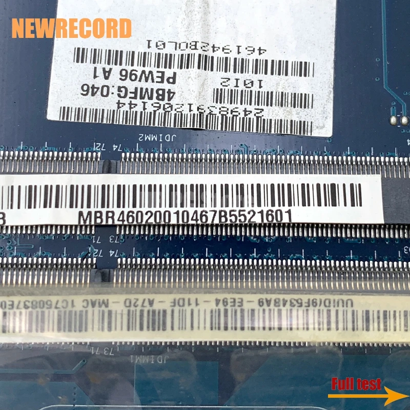 NEWRECORD LA-6552P NV50A MBR4602001 для ноутбука Acer aspire 5552 5552G материнская плата Разъем S1 DDR3 с
