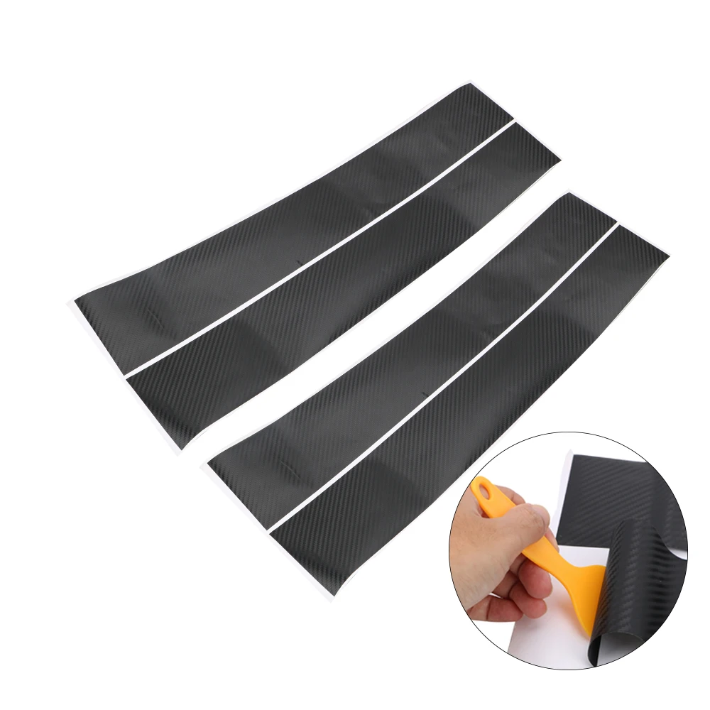 

Universal 4 piece/set B-pillar Modified Car Stickers Exterior Accessories Anti-Scratch Stereo Carbon Fiber
