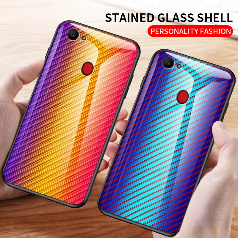 Для OPPO R11S R11 R9S R9 Plus R17 R15 Pro R15X RX17 Neo Модный Цветной углеродный чехол из закаленного