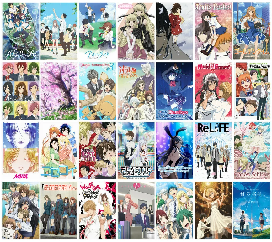 

29Style Choose Top Classic Romance Anime Series Art Silk Print Poster Wall Decor Room Painting