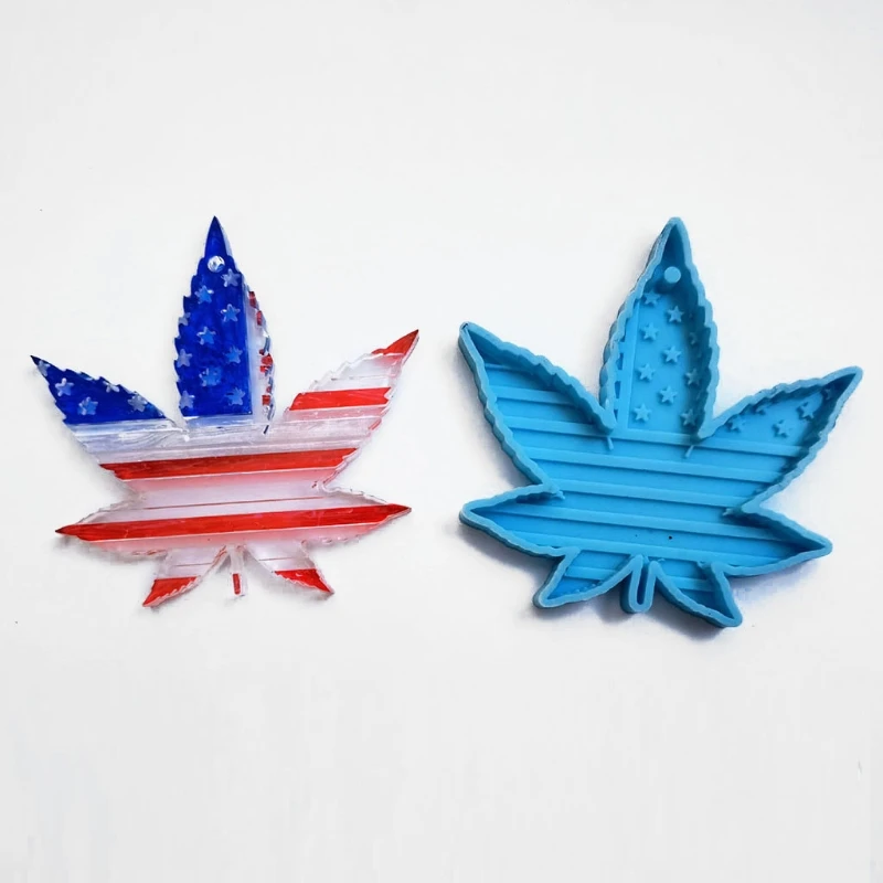 

American Flag Keychain Epoxy Resin Mold Jewelry Earrings Necklace Silicone Mould