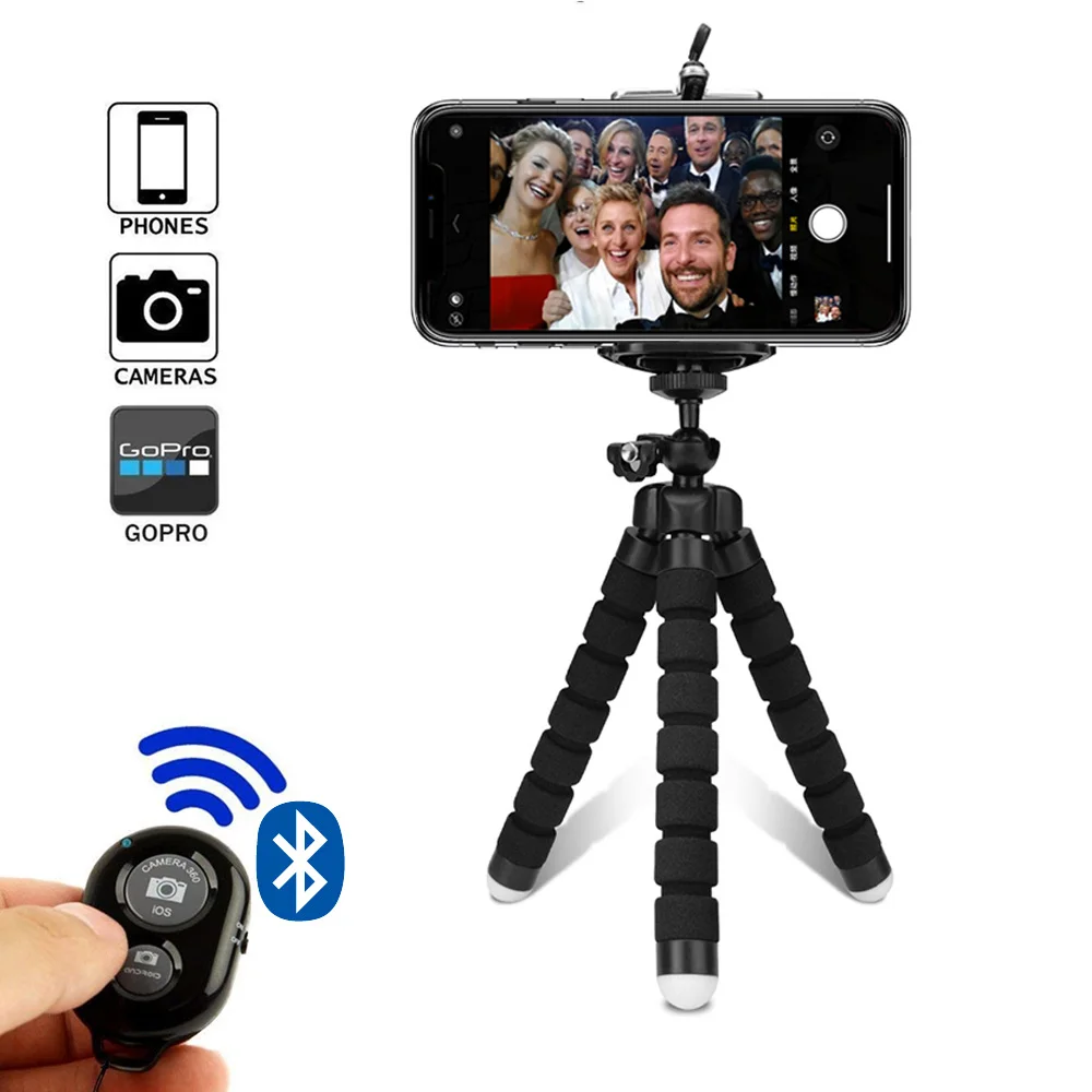 Мини штатив для телефона Bluetooth Селфи пульт дистанционного управления гибкая