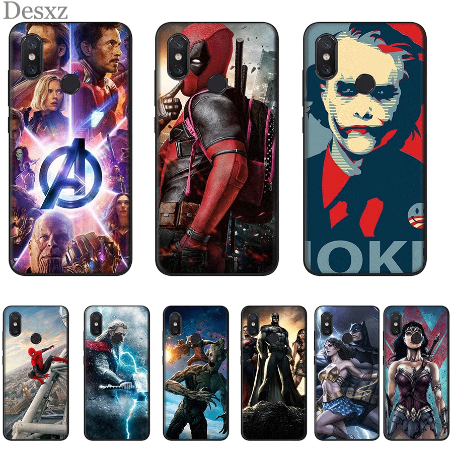 Чехол для телефона Xiaomi Redmi Mi Note 10 мягкий черный чехол A3 9T Pro CC9 E Mix 2S K30 MAX 3 9 Lite Marvel