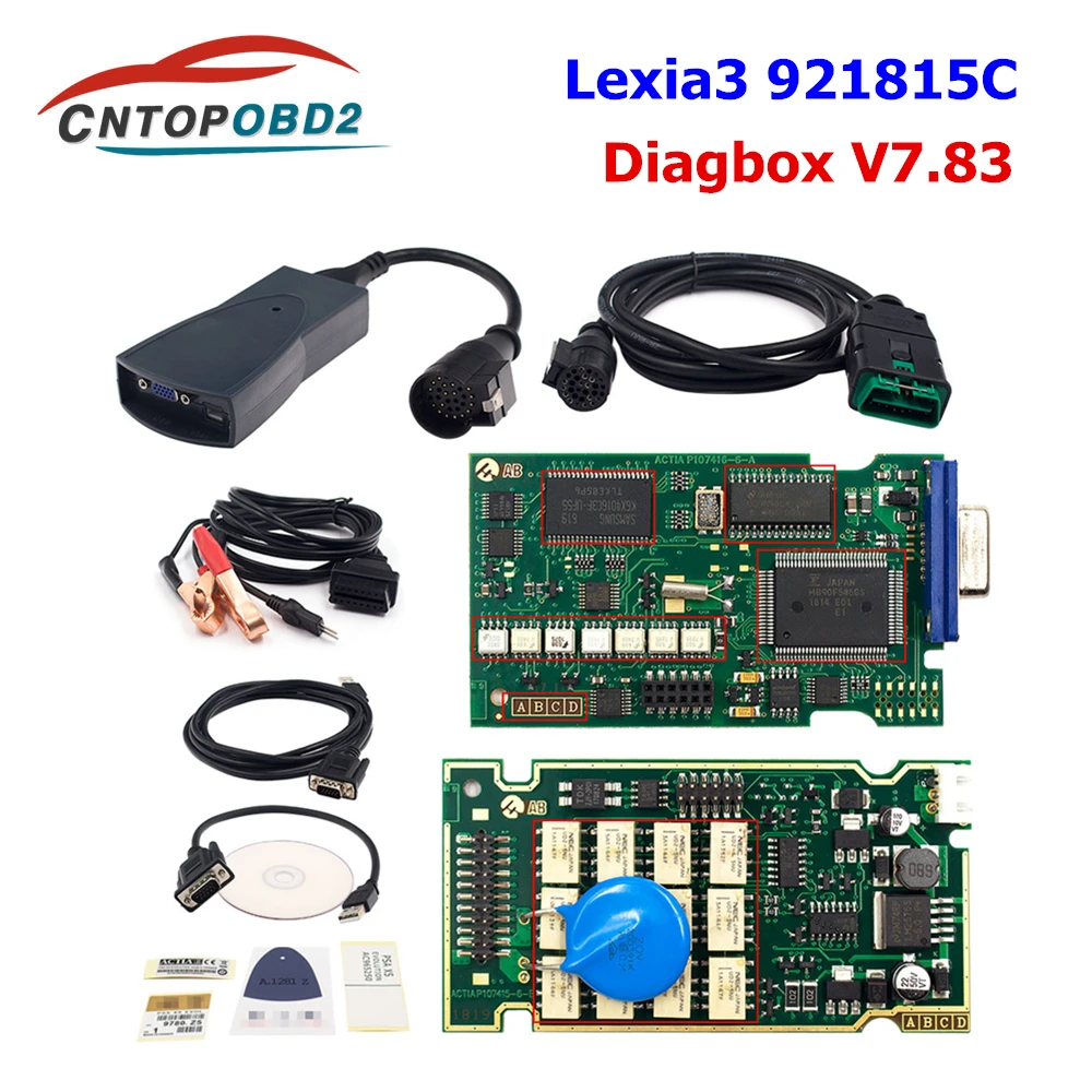 Новейший Diagbox V7.83 lexia 3 PP2000 полный чип с 921815C прошивкой Lexia OBD2 диагностический инструмент Lexia-3 PSA XS сканер эволюции
