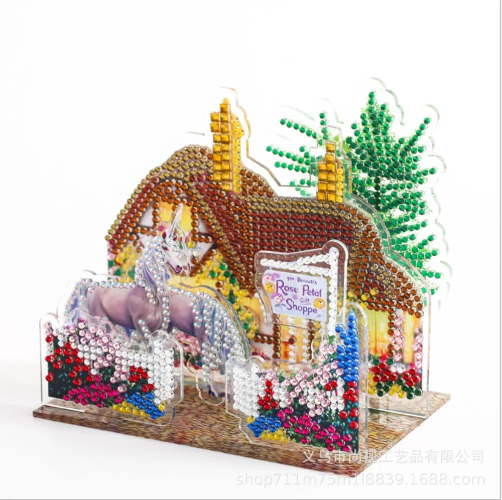 Yikexin DIY алмазная живопись 3D твердый строительный блок пазл Детская Радужная