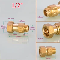 male to female brass check valve for water meter 12 34 1bsp