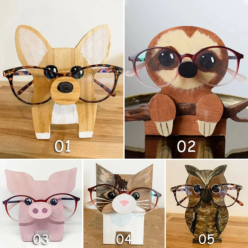 

Sloth Eyeglass Stand Cat Puppy Dog Glasses Holder Stand Eyeglass Retainers Sunglasses Display Cute Animal Design Storage Rack