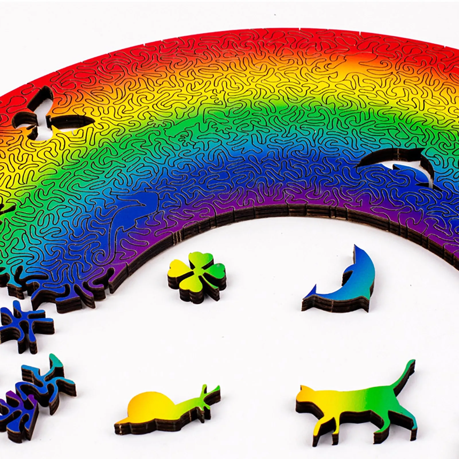 

Hot Selling 316PC Wooden Puzzle Unique Rainbow Shape Pieces Animal Gift Educational Preschool Toy Birthday Present Brinquedos