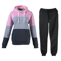women sports 2 pieces set sweatshirts pullover hoodies pants suit 2020 home sweatpants trousers outfits solid casual tracksuit
