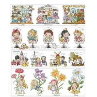 doll series patterns counted cross stitch 11ct 14ct 18ct diy chinese cross stitch kits embroidery needlework sets home decor