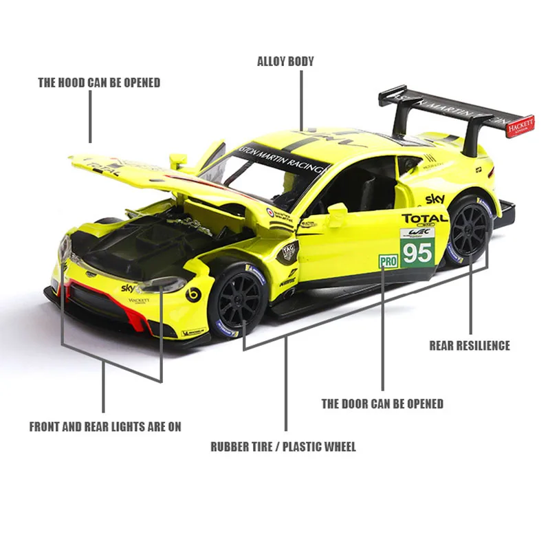 Модель игрушки из литого металла в масштабе 1:32 гоночная игрушка с изображением