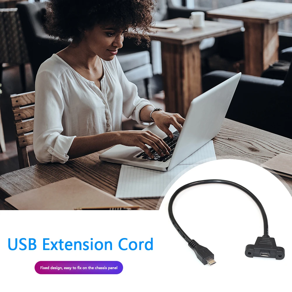 Разъем для крепления на панель Micro USB Удлинительный кабель штекер гнездо 5Pin шнур