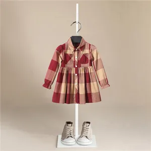 Dress for Girls Big Bow Girls Dress Casual Plaid Dress Girl 2020 Autumn Spring Kids Dresses for Girls 1-6years   Girls Clothes