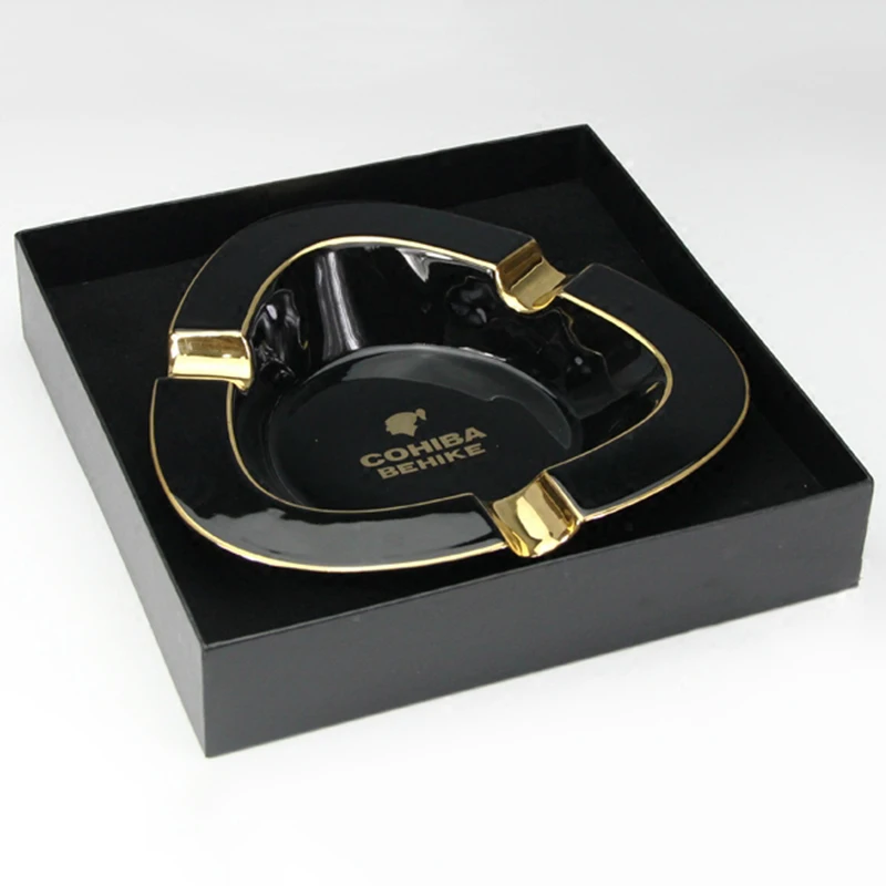 COHIBA керамическая пепельница для улицы сигар портативный держатель 3 подставка