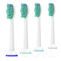 4pcs electric toothbrush heads hx6014 for philips brush head hx6013 hx6930 hx6730 hx6530 hx9023 hx9342 sonicare r710 rs910