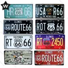 Жестяной металлический знак Route 66, винтажный стиль, жестяной плакат, металлический постер, ретро потертая настенная наклейка, металлический плакат для мужчин, пещера, декор для бара