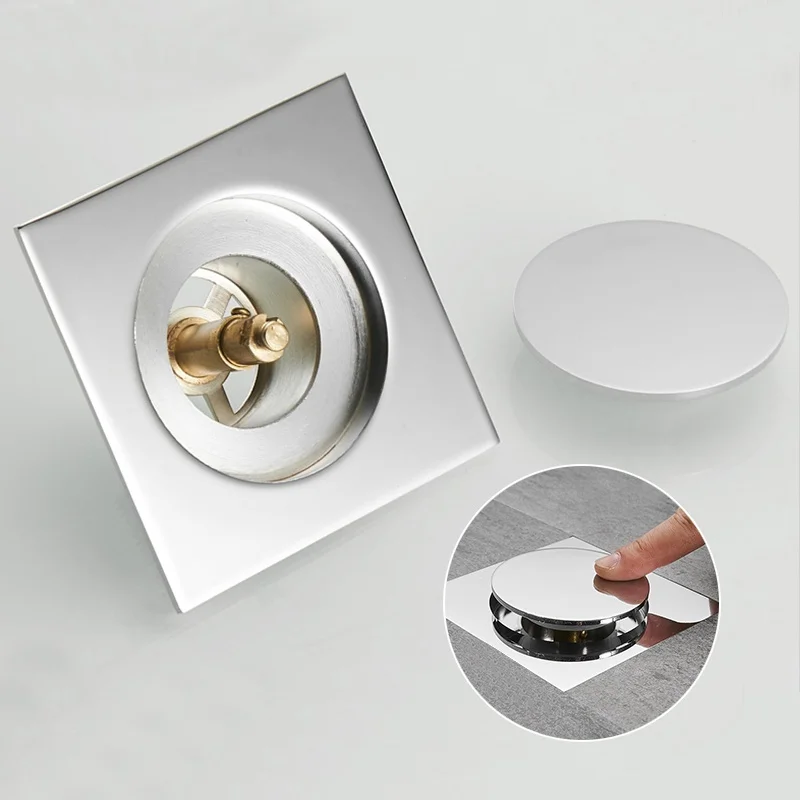 Новый трап для пола латунный квадратный всплывающий напольный сливной крышка