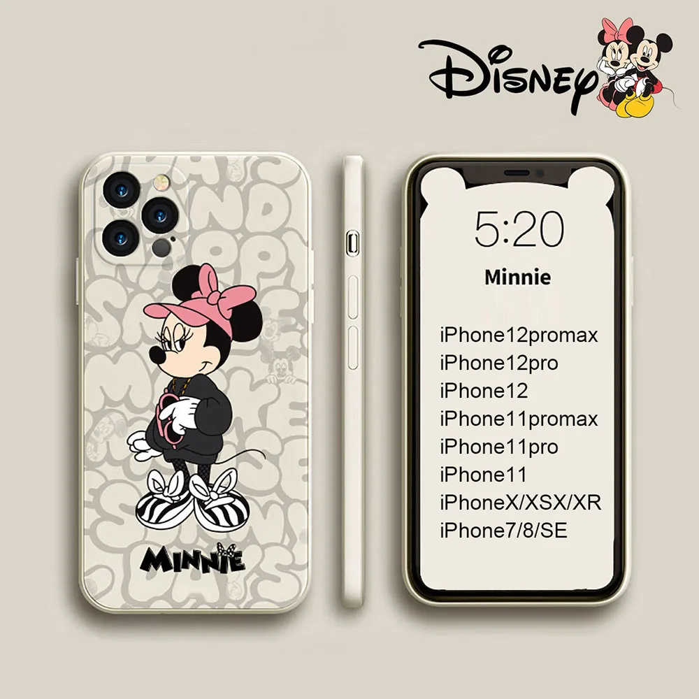 minnie mickey iphone 12 cases 3d silicone disney cute anime protective case for iphone 1111pro12pro78xxs free global shipping