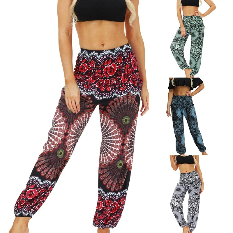 

Летние богемные свободные шаровары для фитнеса и йоги в стиле хиппи