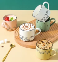 nordic cute ceramic mug breakfast high quality minimalist couples kawaii coffee mugs couples creativity tazas mug bc50mkb