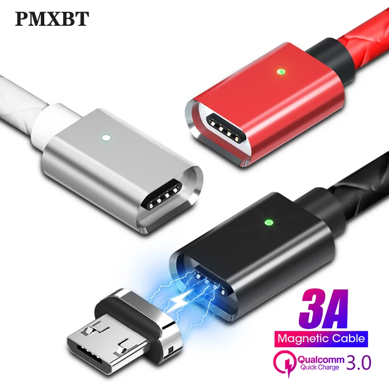 Магнитный USB Type C кабель Micro для быстрой зарядки мобильный телефон быстрое