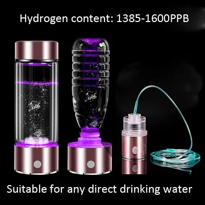 

Portable Hydrogen-Rich Water Bottle Alkaline lonizer Hydrogen-Water Generator Maker Rechargeable Water Filter Ionizer Anti-Aging