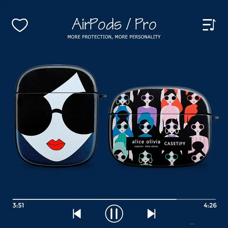 

AirpodsPro Bluetooth Earphone Cover Suitable For Apple Airpods1/2/3 Generation Tide Brand Protective Cover