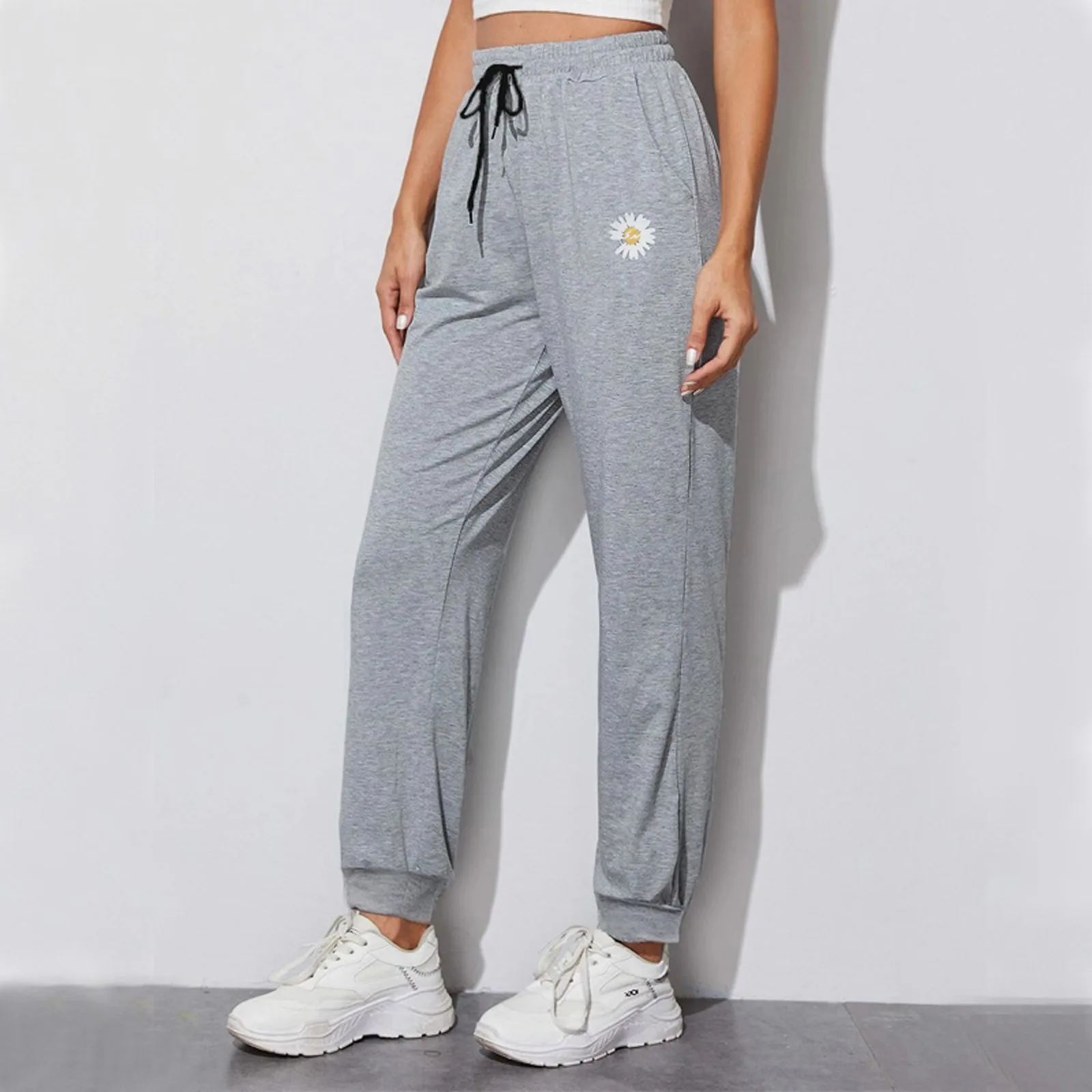 

Spring 2021 women's trousers, harem pants, elastic waist women's trousers, lace-up casual women's pants, new product