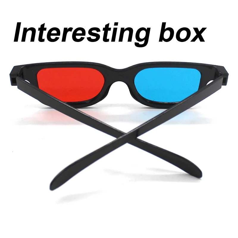 Пластиковые красные и синие 3d-очки для мобильного ТВ компьютерный проектор общий