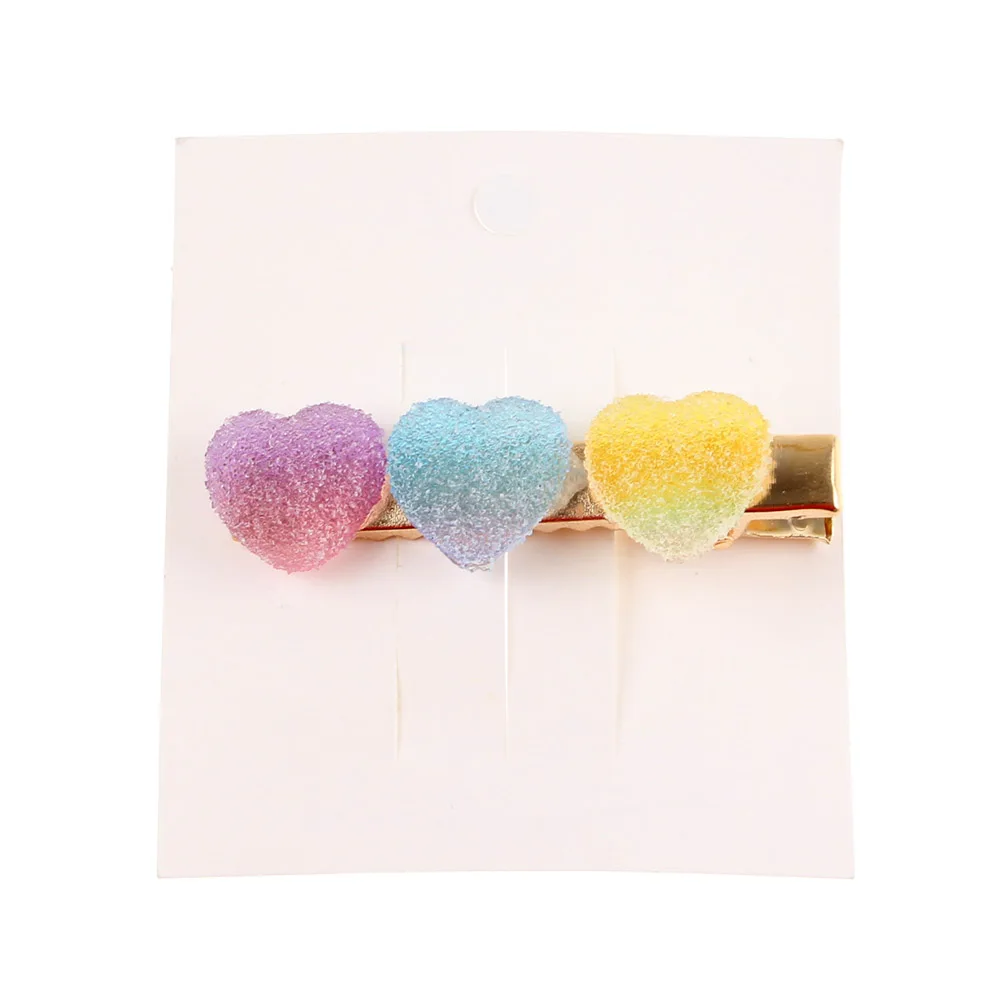 

New Korea Sweet Heart Candy Color Soft candy Texture Minimalist Hair Clip Lovely Barrettes Hairpin Accessories For Women