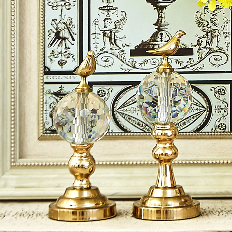 Креативное Латунное Хрустальное украшение в виде птицы поделки домашний винный