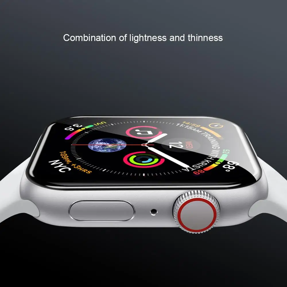Защитное стекло для iWatch Series 4 3 2 1 Nillkin 3D AW + Полное покрытие защитное закаленное Apple