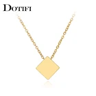 Ожерелье из нержавеющей стали Геометрическая квадратная Модная стильная мужская цепочка ожерелье для женщин ювелирное изделие ошейник кулон подарки для друзей Новинка цепочка на шею женская