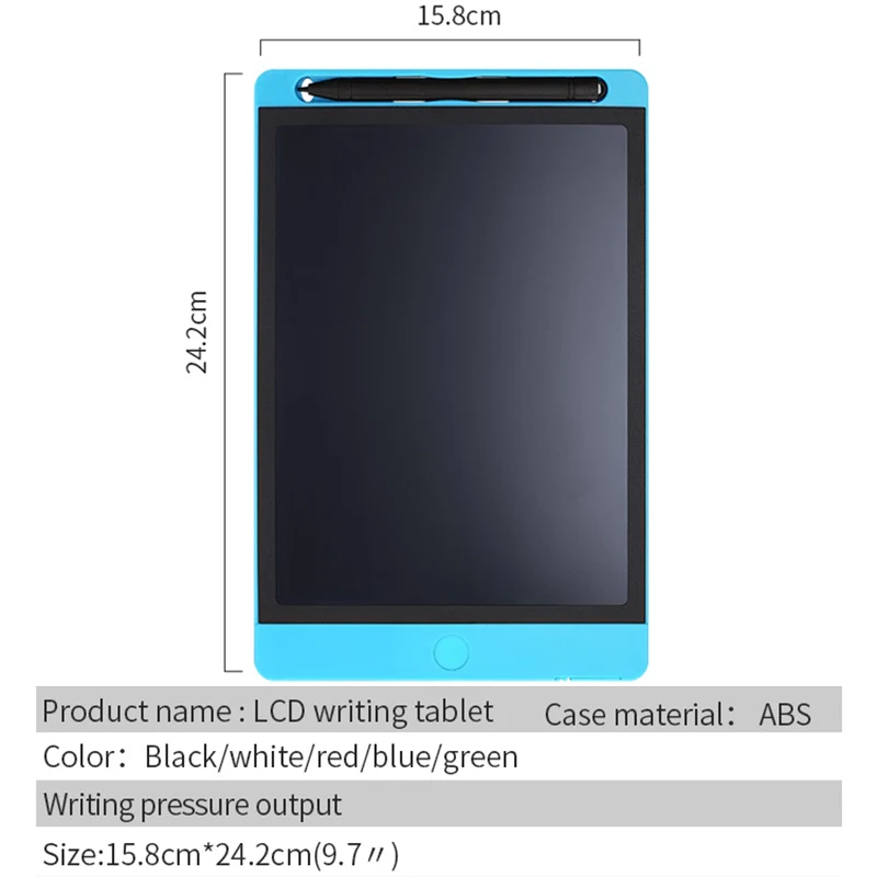10 дюймовый цифровой ЖК планшет для письма Толстая ручка Поддержка графического