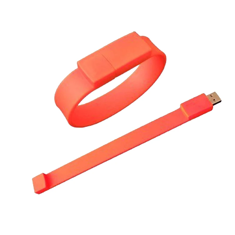 100 штук без логотипа силикагель браслет USB оболочка им подходит для запястья