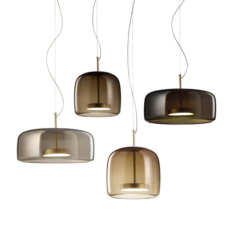 

Modern Design Pendant Lights Round Glass Gray Art Pendant Lights For Entrance Door Luminaria Pendente Dining Room Decor EI50DJ