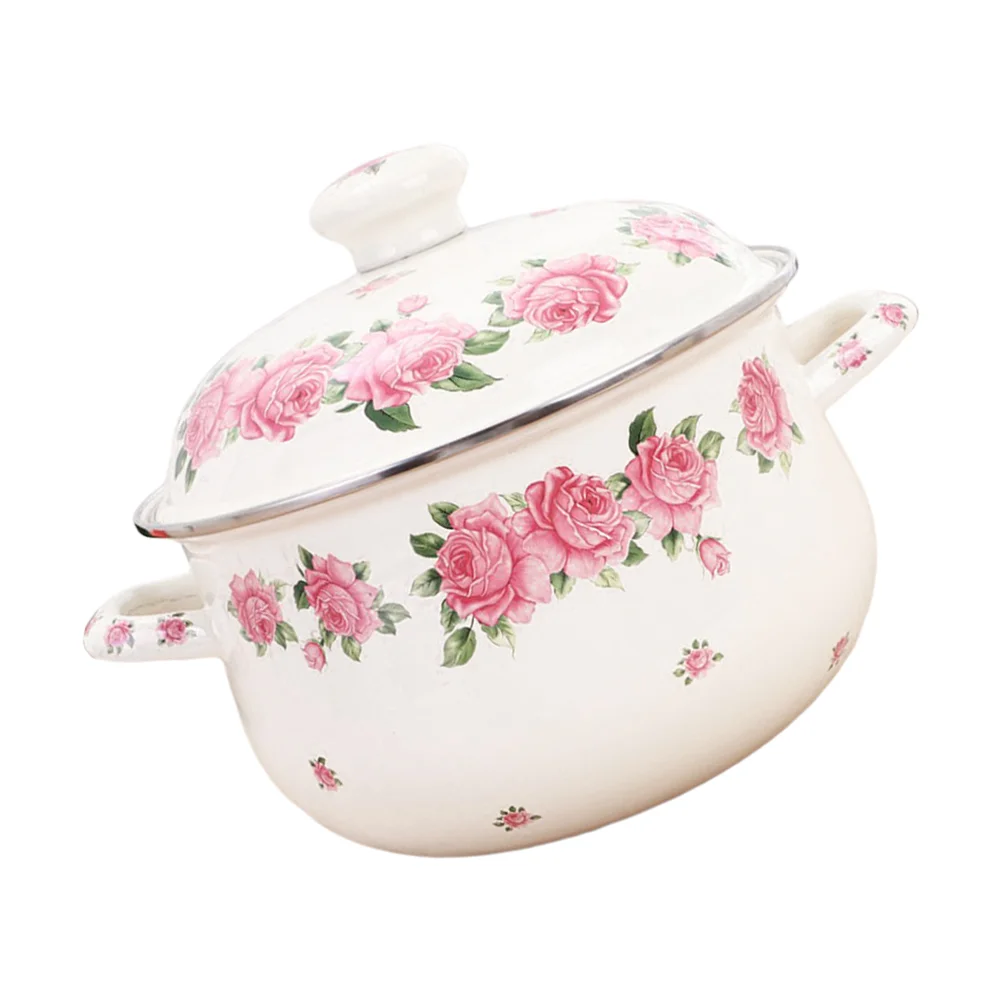 Household Stockpot Practical Soup Pot Enamel Stock Stew | Дом и сад