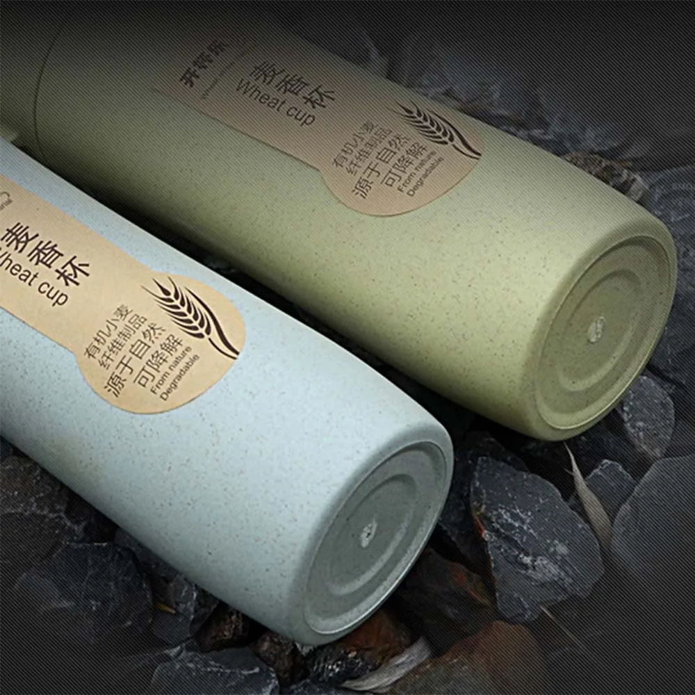 400 мл природная пшеничная соломенная бутылка для воды портативный контейнер