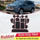 Для Toyota RAV4 XA50, 2019, 2020, резиновый противоскользящий коврик, дверной паз, подстаканник для телефона, слот для ворот, автомобильные аксессуары RAV 4