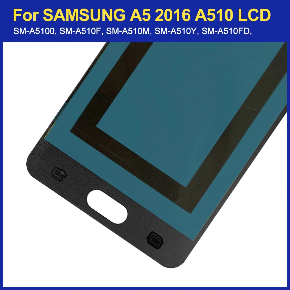 Оригинальный Super AMOLED ЖК-дисплей 5 2 дюйма для Samsung Galaxy A5 2016 A510F A510M A510FD A510 с сенсорным