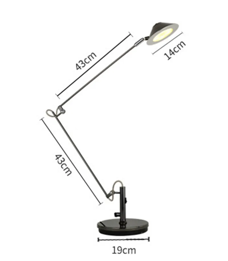Светодиодная настольная лампа Регулируемый складной прикроватный светильник с