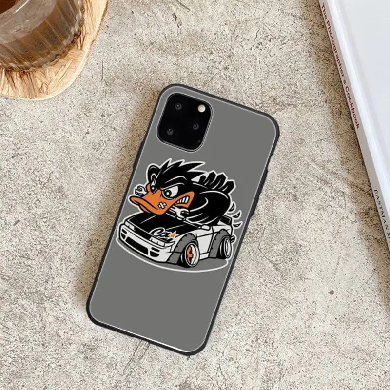 

Cartoon JDM Drift Black Soft Phone Cases For Iphone 6 6s 7 8 Plus XR X XS XSmax 11 12 Pro Mini Max