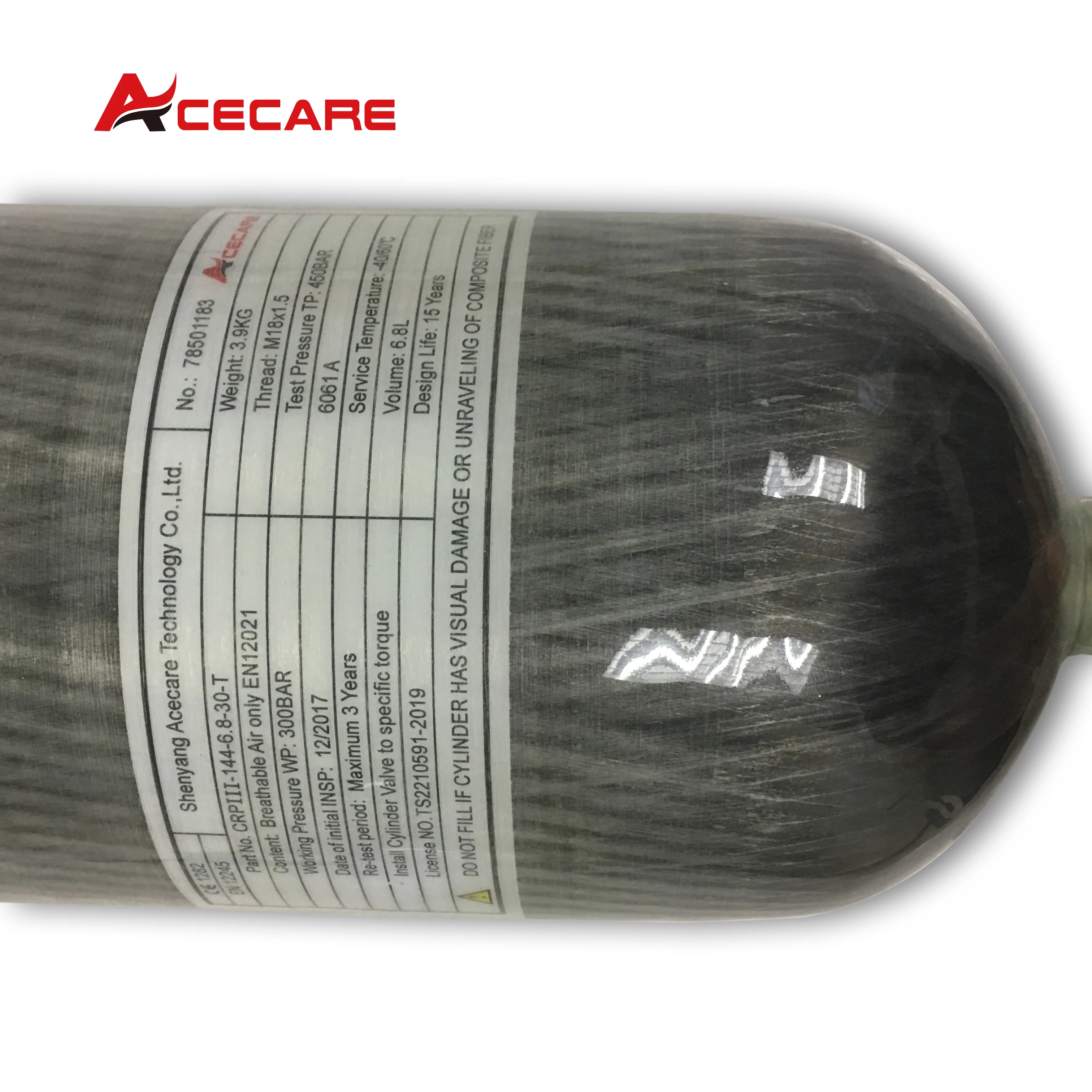 Verkauf AC168 Acecare 6.8L HPA Druckluft Tank Carbon Faser Zylinder Für Tauchen Paintball Airforce Condor Airsoft Luftgewehr Luftgewehr