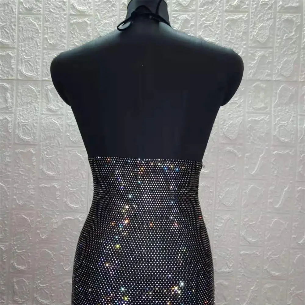 Сексуальное платье с глубоким v-образным вырезом стразы Сексуальные клубные