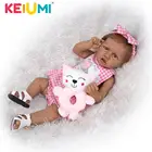 KEIUMI 57 см перерожденные куклы младенцы, полный корпус силиконовые красивые куклы для маленьких детей ясельного возраста мягкий на ощупь для малыша Chiritmas красивый подарок ко дню рождения