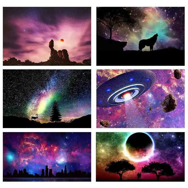 

Round Square Drill Full Diamond Embroidery 5D DIY Painting Landscape Autumn Diamond Print Art Mosaic Home Decor Gift Kit