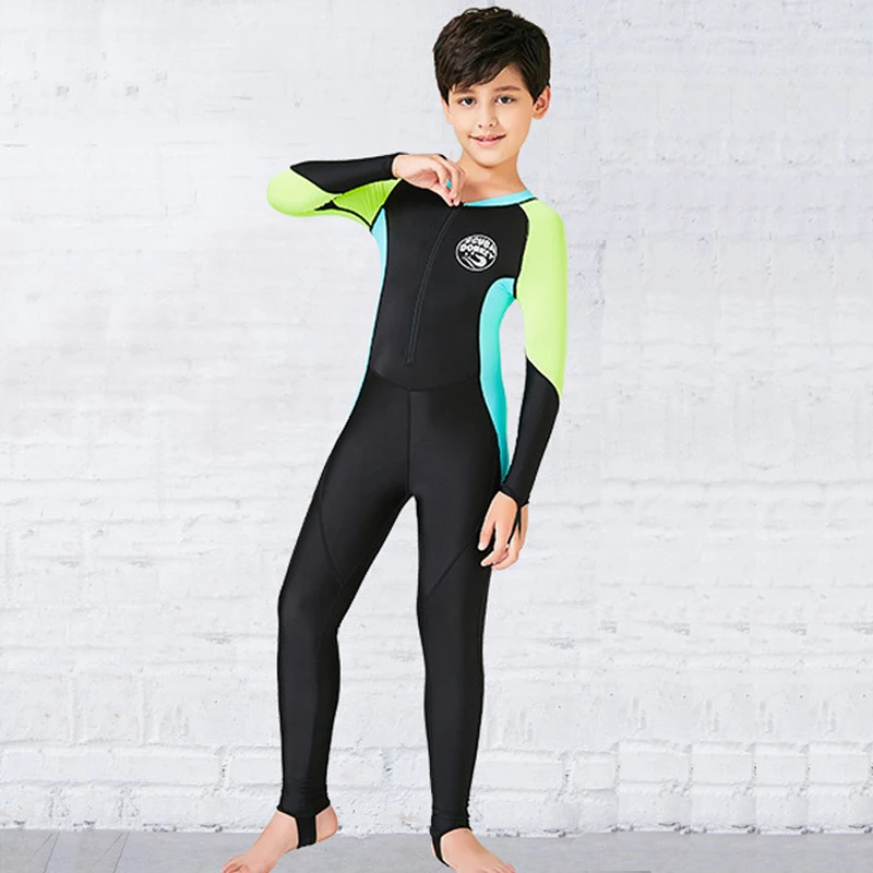 Цельный костюм для дайвинга гидрокостюм с длинными рукавами детский купальный
