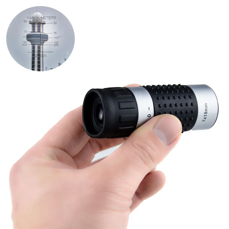 Новый 7x18 HD дальномер Гольф Монокуляры низкий светильник мини портативный