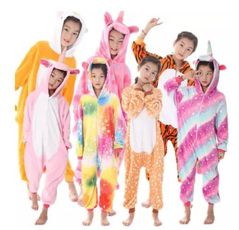 

New Kids Unicorn Onesie Pajamas Boys Girls Animal Panda Jumpsuit Baby Pyjama Children Sleepwear Winter Sleepers Blanket